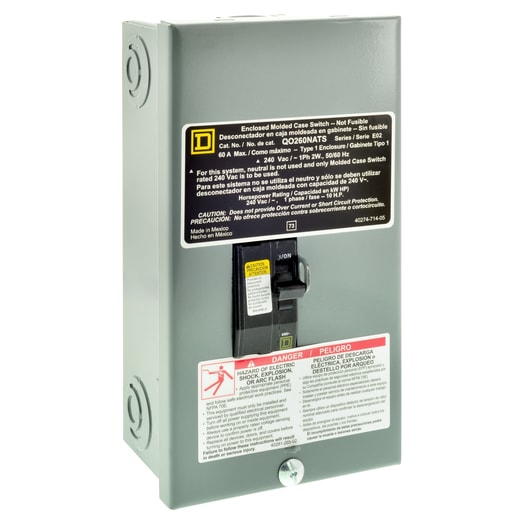Square-D / Schneider - Square D QO260NATS 240 VAC 60 Amp 1-Phase 3-Wire General Purpose Molded Case Switch