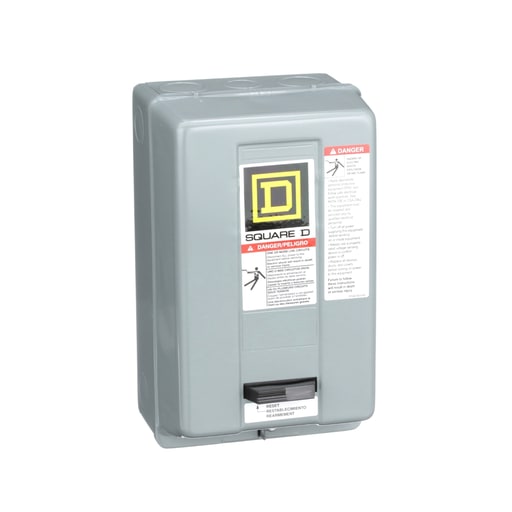 Square-D / Schneider - Square D 8536SCG3V08H30 208 VAC 27 Amp 10 Hp 3-Pole NEMA 1 Full Voltage Non-Reversing Magnetic Starter