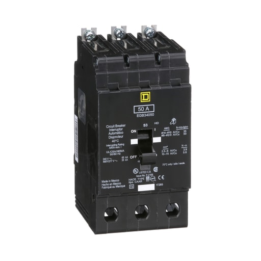 Square-D / Schneider - Square D EGB34050 480Y/277 Volt 50 Amp Miniature Circuit Breaker