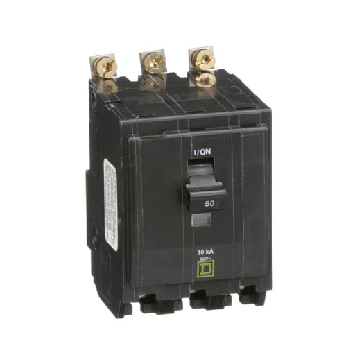 Square-D / Schneider - Square D QOB350 Miniature Circuit Breaker 50A 240V 3Ph , Bolt-On