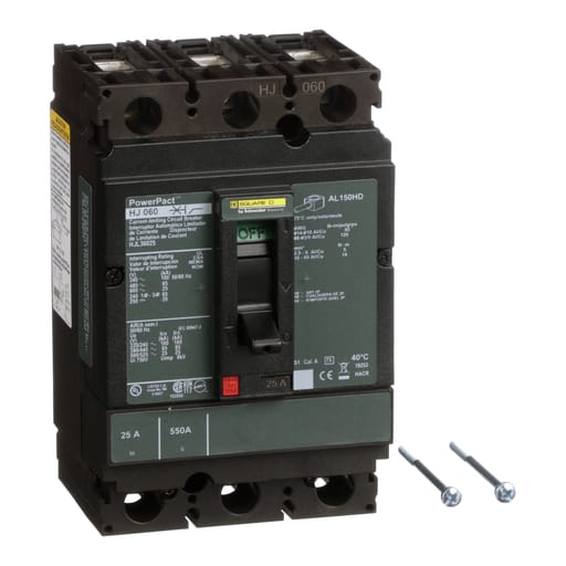 Square-D / Schneider - Square D HJL36025 600 Volt 25 Amp Molded Case Circuit Breaker