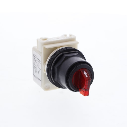 Square-D / Schneider - Square D 9001SK53J1R 30 mm 3-Position Red Maintained Knob Illuminated Selector Switch Operator