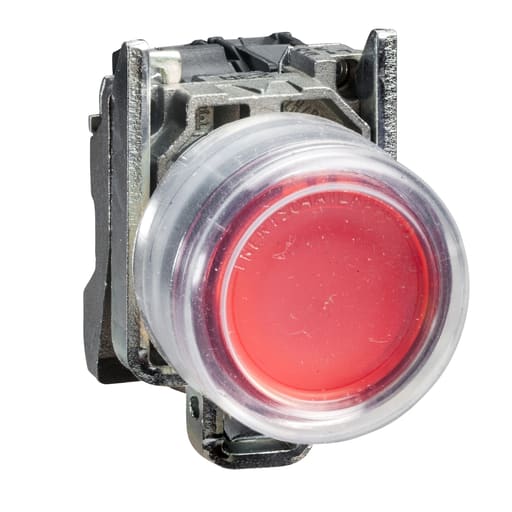 Square-D / Schneider - Square D XB4BP42 22 mm 600 VAC 1.2 Amp 1NC Red Round Momentary Flush Non-Illuminated Push Button