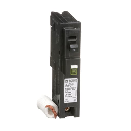 Square-D / Schneider - Square D HOM115CAFI 120 Volt 15 Amp Miniature Circuit Breaker