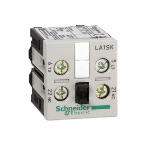 Square-D / Schneider - Square D LA1SK11 600 Volt 10 Amp 1NO 1NC Screw Clamp Terminal Contactor Adder Deck