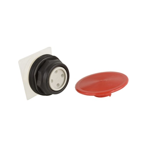 Square-D / Schneider - Square D 9001SKR5R 30 mm Red Body Plastic Bezel Momentary Mushroom Round Non-Illuminated Push Button Operator