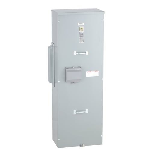 Square-D / Schneider - Square D EZM1400CB 120/240 VAC 400 Amp 65 kA 1-Phase 3-Wire Steel Overhead Feed Meter Center Circuit Breaker