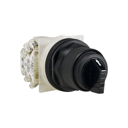 Square-D / Schneider - Square D 9001SKS49BH2 30 mm 10 Amp 600 VAC/VDC 2NO 2NC 3-Position Round Knob Non-Illuminated Selector Switch