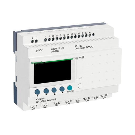 Square-D / Schneider - Square D SR2B201BD 24 VDC 20-I/O PLC Compact Smart Relay