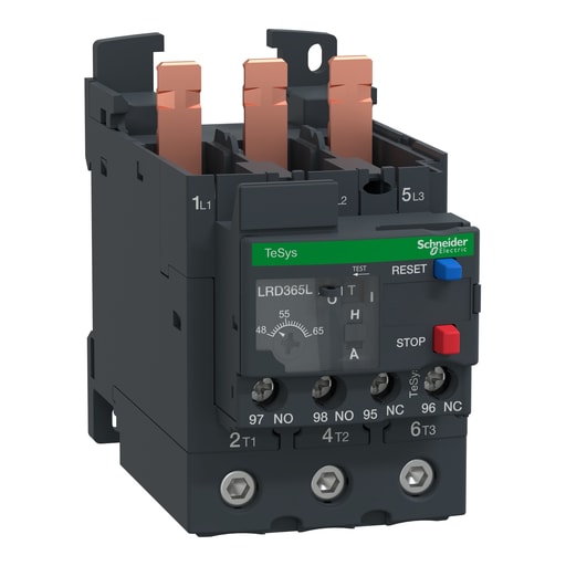 Square-D / Schneider - Square D LRD365L 600 Volt 48 to 65 Amp 3-Pole Bi-Metallic Screw Clamp Terminal Thermal Overload Relay