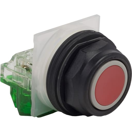 Square-D / Schneider - Square D 9001SKR1RH5 30 mm 600 VAC Momentary 1NO Red Lens Plastic Bezel Non-Illuminated Push Button