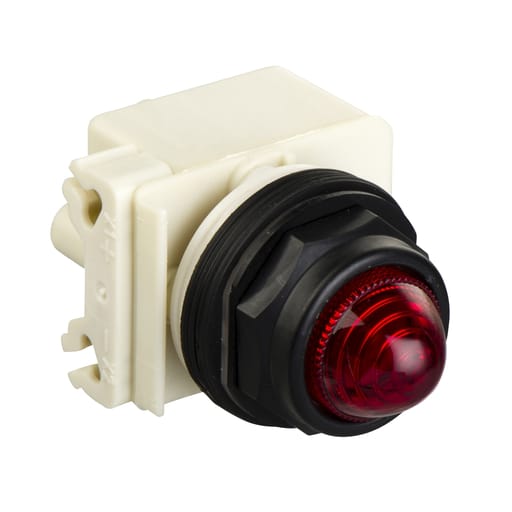 Square-D / Schneider - Square D 9001SKP35LRR9 30 mm 24/28 VAC/VDC Red Lens Plastic Bezel LED Standard Octagonal Pilot Light