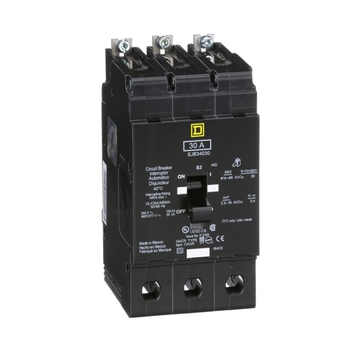 Square-D / Schneider - Square D EJB34030 480Y/277 Volt 30 Amp Miniature Circuit Breaker