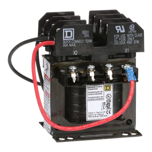 Square-D / Schneider - Square D 9070T50D3 50 VA 208 VAC Primary 120 VAC Secondary 1-Phase Control Transformer
