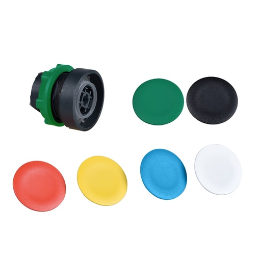 Square-D / Schneider - Square D XB6CE1B1B 16 mm 240 VAC 1.5 Amp 1NO White Square Extended Return Illuminated Push Button