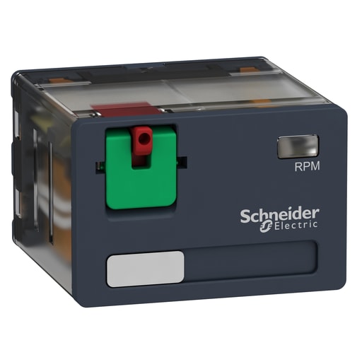 Square-D / Schneider - Square D RPM41F7 120 VAC 15 Amp 4NO 4NC Din Rail/Panel Mount Plug-In Relay