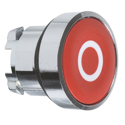 Square-D / Schneider - Square D ZB4BA432 22 mm Red/White Round Flush Non-Illuminated Push Button Operator