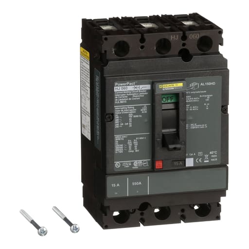 Square-D / Schneider - Square D HJL36015 600 Volt 15 Amp Molded Case Circuit Breaker