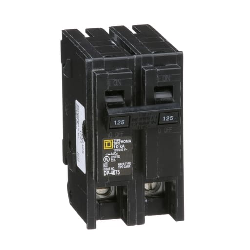 Square-D / Schneider - Square D HOM2125 120/240 Volt 125 Amp Miniature Circuit Breaker