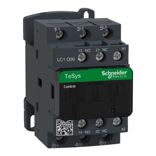 Square-D / Schneider - Square D LC1D09M7 600 VAC 9 Amp 3-Pole 1NO 1NC Screw Terminal Full Voltage Non-Reversing IEC Contactor