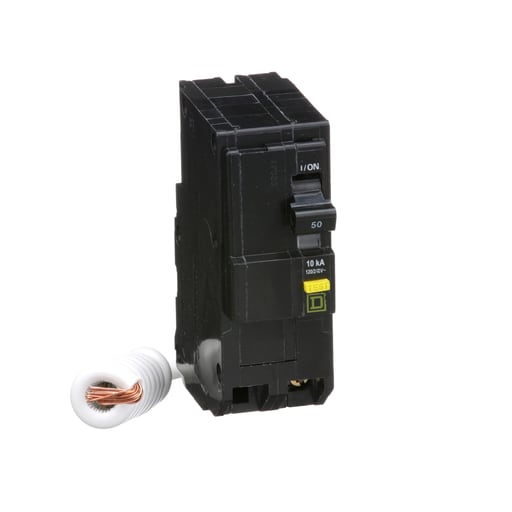 Square D QO250GFI Circuit Breaker w/GFI 50A 120/240V 2P , Plug-On