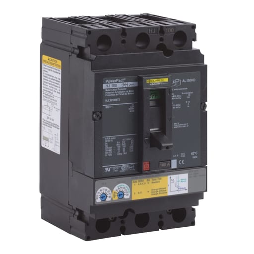 Square-D / Schneider - Square D HJL36100M73 Motor Circuit Protector 600 Volt 100 Amp Molded Case Circuit Breaker