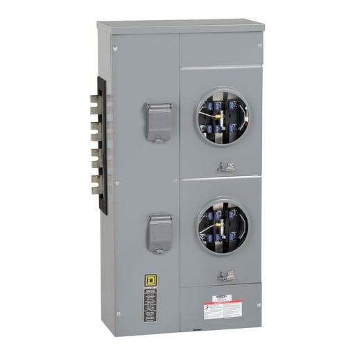 Square-D / Schneider - Square D EZMR332225 240/120 VAC Delta 208 Star/120 VAC 225 Amp 3-Phase 4-Wire Ringless Meter Center Branch Unit
