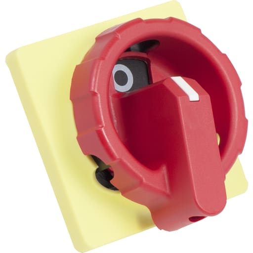Square-D / Schneider - Square D KCF2YZ 60 x 60 mm Red/Yellow Front Plate and Rotary Handle