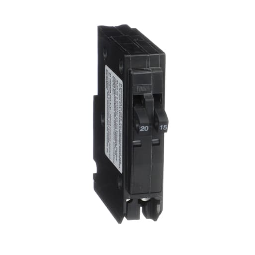 Square-D / Schneider - Square D QO2015 Enclosed Tandem Circuit Breaker 20/15A 120/240V 1Ph , Plug-In