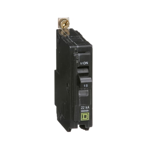 Square-D / Schneider - Square D QOB115VH 120/240 Volt 15 Amp Miniature Circuit Breaker