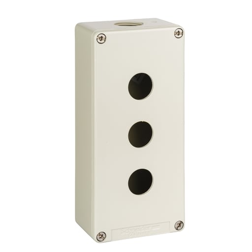 Square-D / Schneider - Square D XAPG39203 6.90 x 3.15 x 2.03 Inch NEMA 4/13 RAL 7032 Gray Painted Die-Cast Zinc Alloy Push Button Enclosure