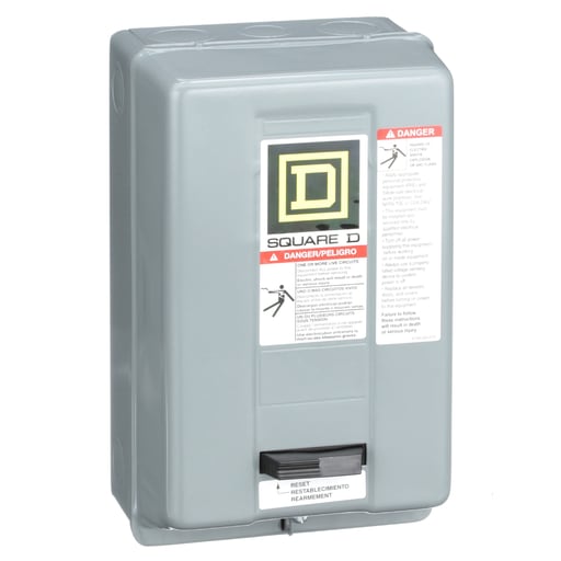 Square-D / Schneider - Square D 8536SCG2V02 110/120 VAC 36 Amp 5 Hp 2-Pole NEMA 1 Full Voltage Non-Reversing Magnetic Starter