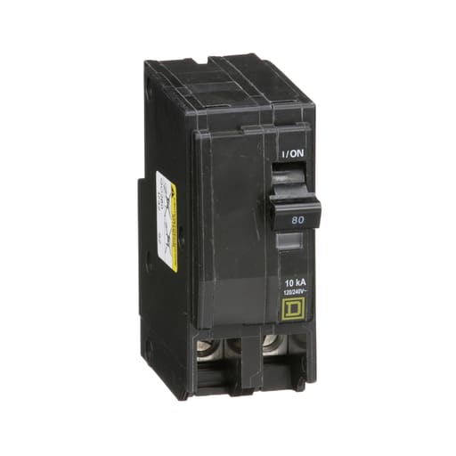 Square-D / Schneider - Square D QO280 Miniature Circuit Breaker 80A 120/240V 2P 1Ph , Plug-On