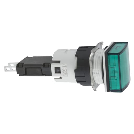 Square-D / Schneider - Square D XB6CV3BB 16 mm 240 VAC 1.5 mA Green Square Pilot Light