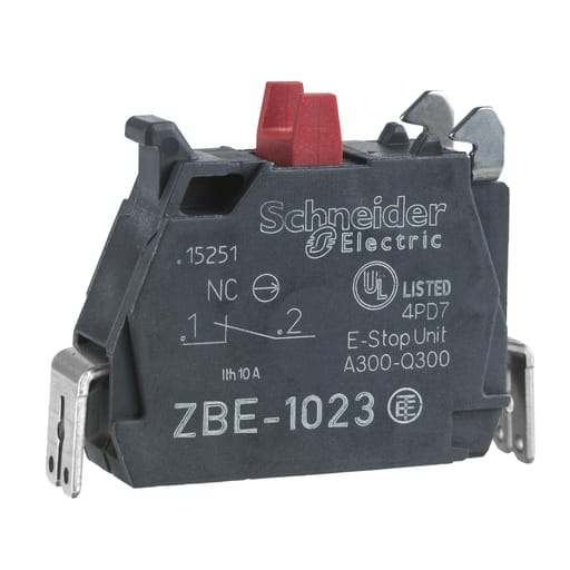 Square-D / Schneider - Square D ZBE1023 22 mm 1NC Standard Single Push Button Contact Block