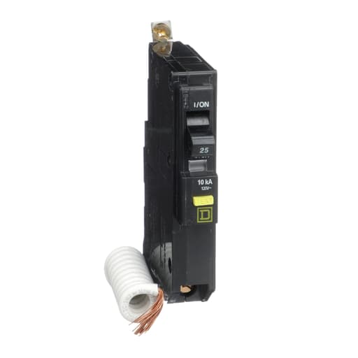 Square-D / Schneider - Square D QOB125GFI 1-Pole 25 Amp 120 Volt Bolt-On Thermal Magnetic Miniature Circuit Breaker