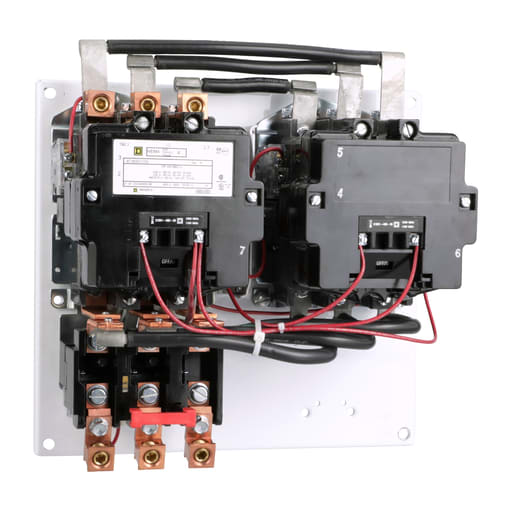 Square-D / Schneider - Square D 8736SFO3V02S 110/120 VAC 135 Amp 100 Hp 3-Phase 3-Pole Open Type Full Voltage Reversing Magnetic Starter