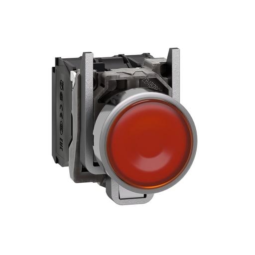 Square-D / Schneider - Square D XB4BW35G5 22 mm 120 VAC 14 mA 1NO 1NC Yellow Round Momentary Flush Illuminated Push Button
