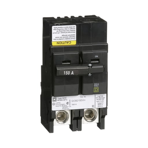 Square-D / Schneider - Square D QOB2150VH 240 Volt 150 Amp Miniature Circuit Breaker