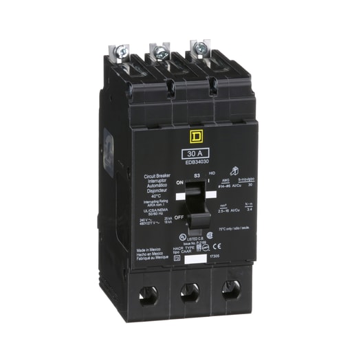 Square-D / Schneider - Square D EDB34030 480Y/277 Volt 30 Amp Miniature Circuit Breaker