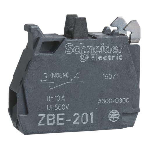 Square-D / Schneider - Square D ZBE201 22 mm 1NO Early Make Push Button Contact Block