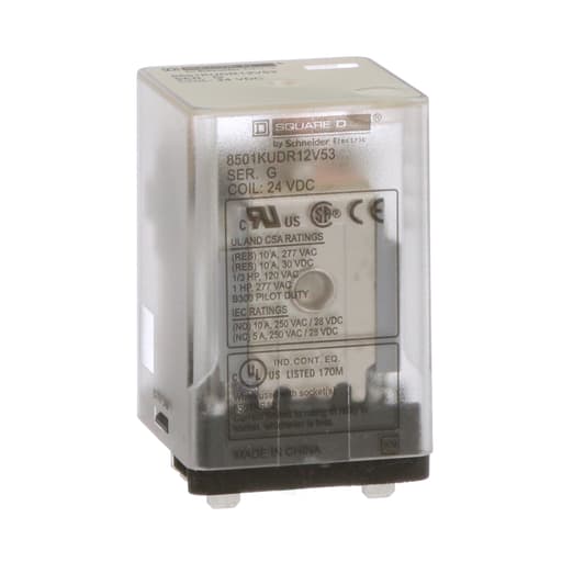 Square-D / Schneider - SQD 8501KUDR12V53 RELAY 2CO QC PIN