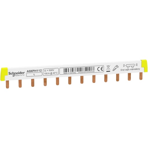 Square-D / Schneider - Square D A9XPH112 100 Amp 415 Volt 1-Phase 12-Module Circuit Breaker Comb Busbar