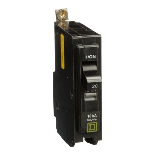 Square-D / Schneider - Square D QOB120HM 1-Pole 20 Amp 120/240 Volt Bolt-On High Magnetic Miniature Circuit Breaker