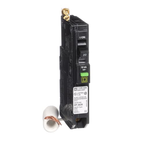 Square-D / Schneider - Square D QOB120AFI Arc-Fault Circuit Breaker 20A 120/240V 1Ph , Bolt-On