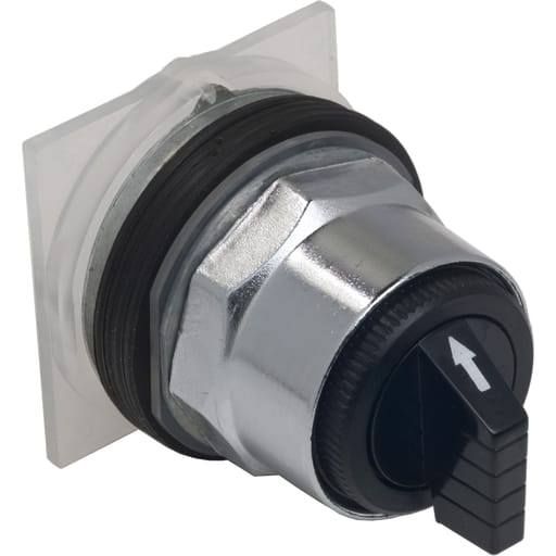 Square-D / Schneider - Square D 9001KS47B 30 mm 3-Position Black Maintained Knob Non-Illuminated Selector Switch Operator