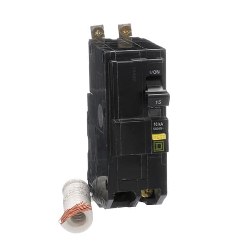 Square-D / Schneider - Square D QOB215GFI 2-Pole 15 Amp 120/240 Volt Bolt-On Thermal Magnetic Miniature Circuit Breaker