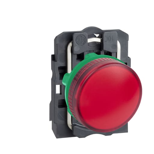 Square-D / Schneider - Square D XB5AV64 22 mm 250 VAC/VDC 14 mA Red Round Pilot Light