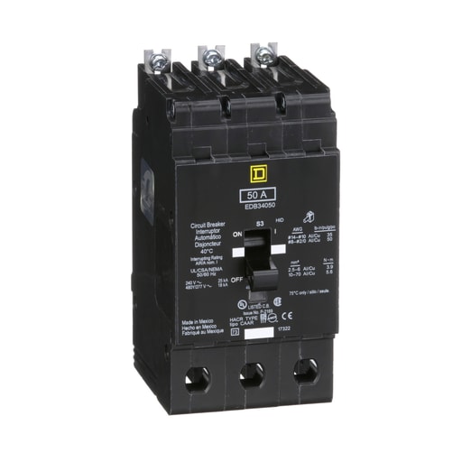Square-D / Schneider - Square D EDB34050 480Y/277 Volt 50 Amp Miniature Circuit Breaker