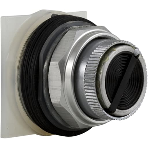 Square-D / Schneider - Square D 9001KQ14B 30 mm Black Body Metal Bezel Button 2-Position Selector Push Button Operator